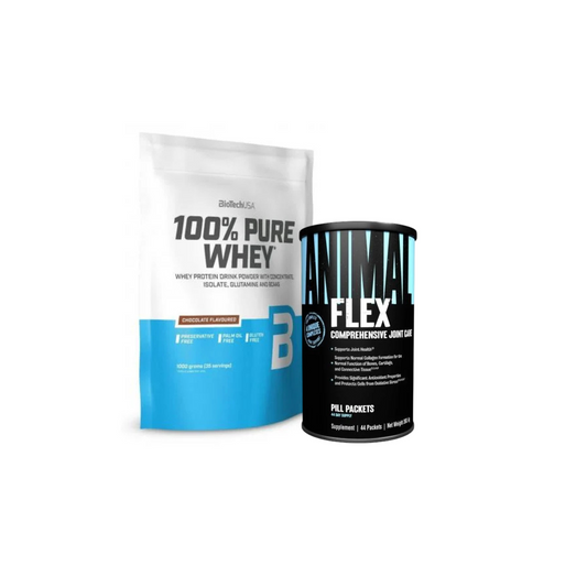 Joint & Muscle Support-Pack – Animal Flex + BiotechUSA Whey für intensive Trainingsphasen