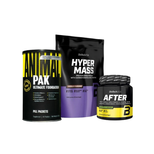 Muskelaufbau & Recovery-Pack – Animal Pak + BiotechUSA After + Hyper Mass